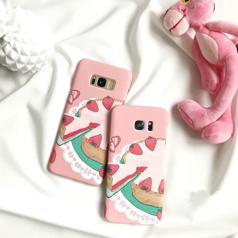 Чехол для телефона KOMY с клубничным пирогом Samsung Galaxy S8 S9 Plus Жесткий ПК милые яркие