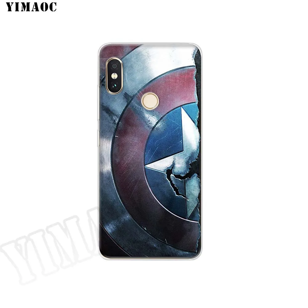 Мягкий силиконовый чехол YIMAOC Captain America для POCOPHONE F1 Xiaomi Redmi Note 6 7 Pro 6A Mi 8 Lite из ТПУ |