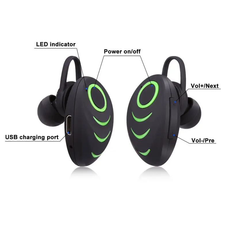 CHICLITS мини беспроводные Bluetooth наушники стерео Спорт бег музыка в ухо гарнитура