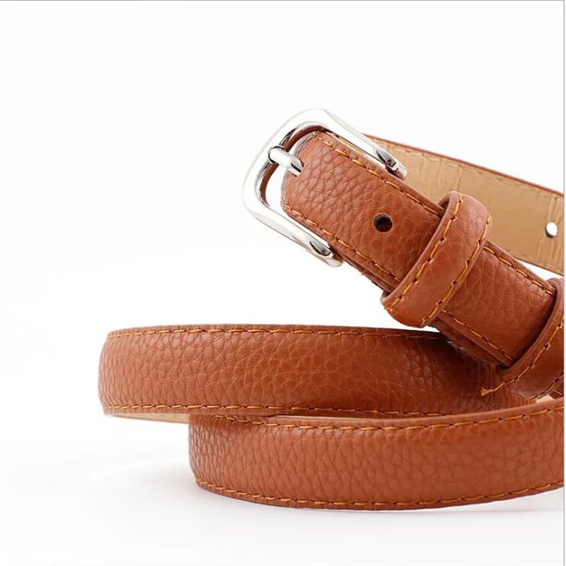 

2018 New Designer Ladies Gold Silver Pink Narrow Thin Waist Band Belt Womens Simple Cute Adhustable Skinny Belts for Women Dress
