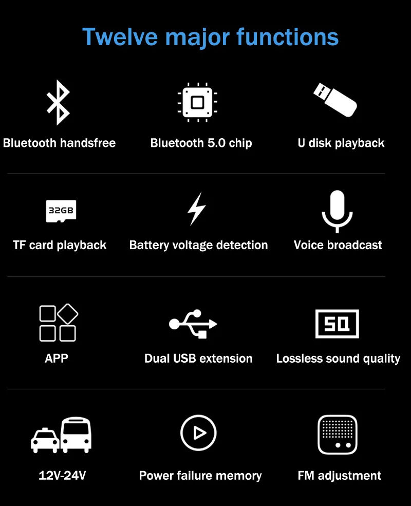 JaJaBor Wireless FM Transmitter Bluetooth Car Kit MP3 Music Player Bluetooth 5.0 Handsfree Calling Dual USB Car Charger