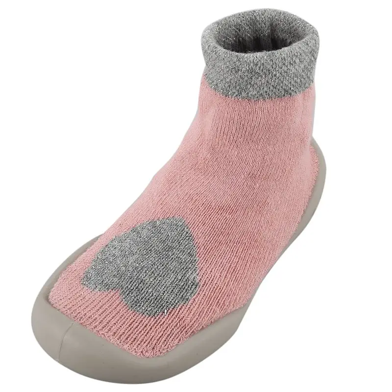 KACAKID/Нескользящие хлопковые носки-тапочки с мягкой резиновой подошвой для
