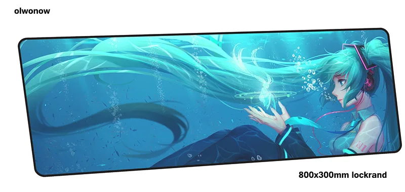 Хацунэ Мику коврик для мыши 80x30 см эстетический игровой коврик для мыши большой геймерский коврик мультяшная игра компьютерный стол padmouse коврики для игровой клавиатуры - Цвет: design 9