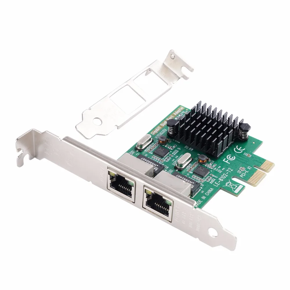 Сетевой адаптер ORICO с 2 портами PCIE на гигабитный адаптер PCI-e X1 на RJ45 адаптер самоадаптивный на 10 м/100 м/1000 м