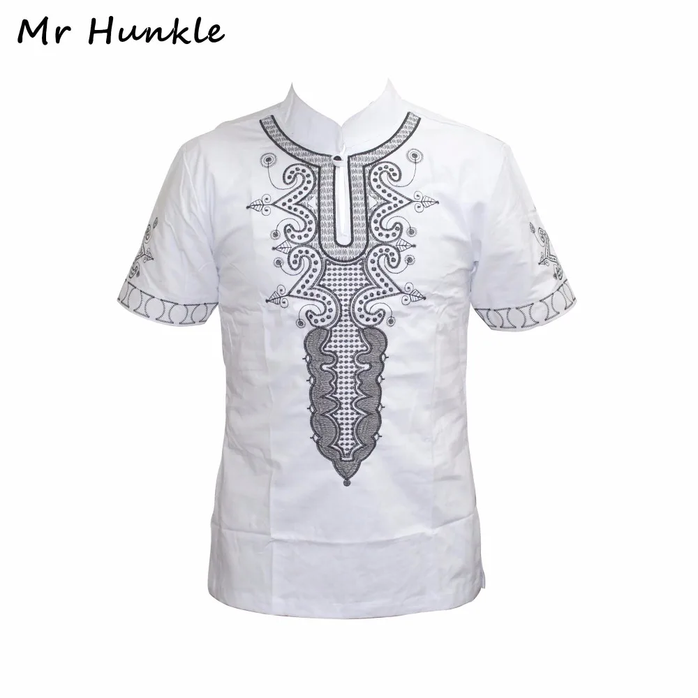 

Мужская летняя футболка с вышивкой Mr Hunkle, повседневная, с воротником-стойкой и коротким рукавом, 2018