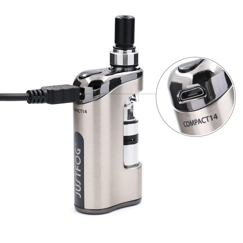Комплект электронных сигарет JustFog Compact 14 Kit 1500mah Встроенный аккумулятор с 5 шт. Coil vs Justfog Q16/Q14 Kit