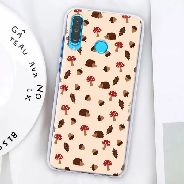Мультяшный Ежик чехол для телефона с рисунком в виде животного coque для huawei P30 Pro P10 P20 P30 Lite P8 P9 Lite P Smart Plus чехол - Цвет: 008
