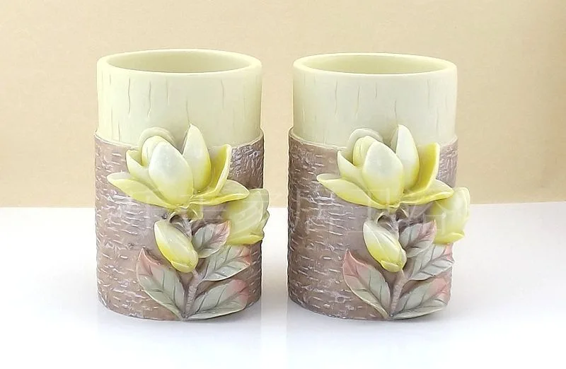 Высококачественный набор аксессуаров для ванной комнаты 5 шт. 3D Магнолия