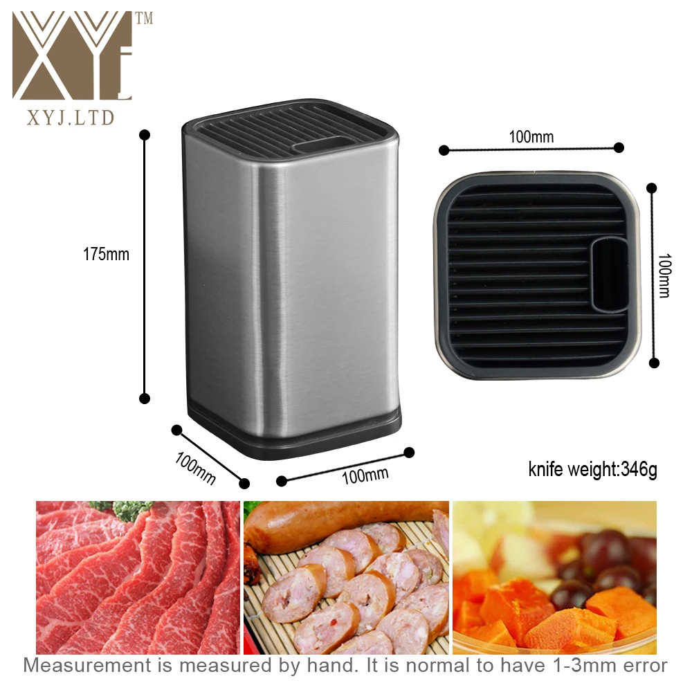 XYj 6 ''кухонный держатель для ножей из нержавеющей стали серебряный нож стенд