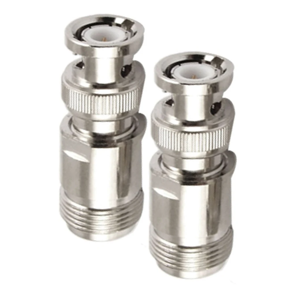 HHTL-2 Pcs N Type Female to BNC Male RF Coaxial Coax Adapter Connector Silver | Обустройство дома