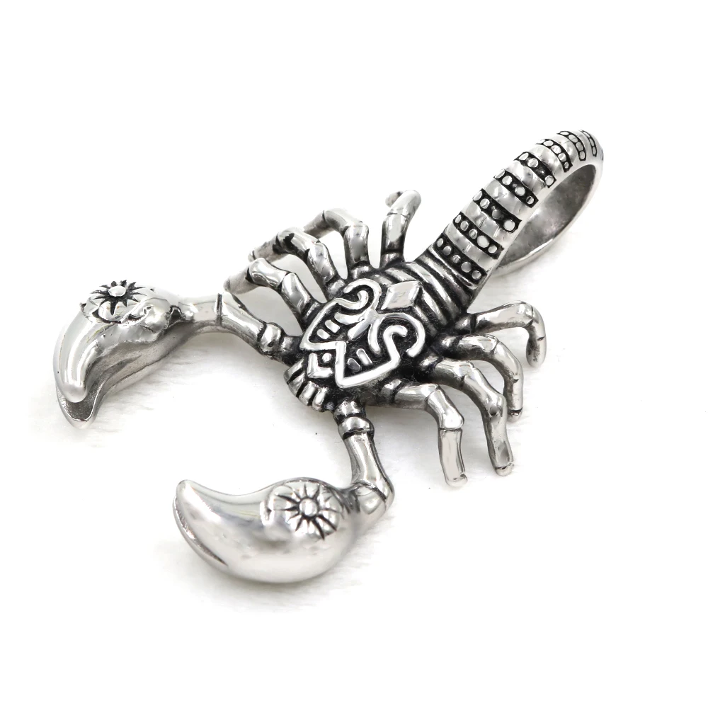 1 Promotions Stainless Steel Scorpion Pendant Necklace Animal Jewelry for Man Necklaces Men's Gift Punk Rock Wholesale | Украшения и