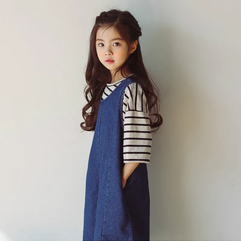 

2019 New Autumn Baby Girl Pants Kids Jeans Children Loose Pants Toddler Overalls Toddler Ankle-length Trousers Cotton,#3249