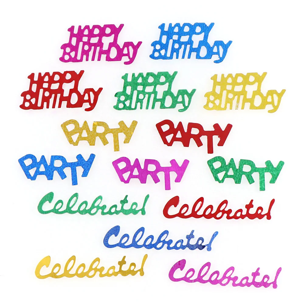 

15g Digitals Mix Colorful Happy Birthday Party PVC Sequins Table Scatters Decorations Sprinkle Metallic For DIY Home Decoration