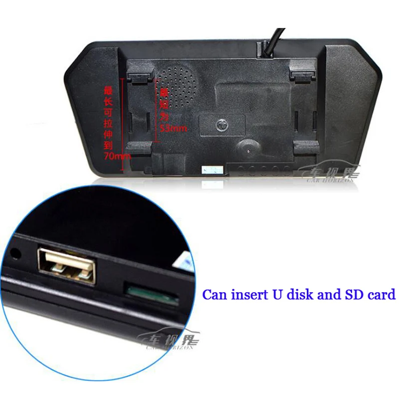 Зеркало заднего вида 7 дюймов 1024*600 Bluetooth MP5 камера светодиодный|reverse camera|car rearcamera auto