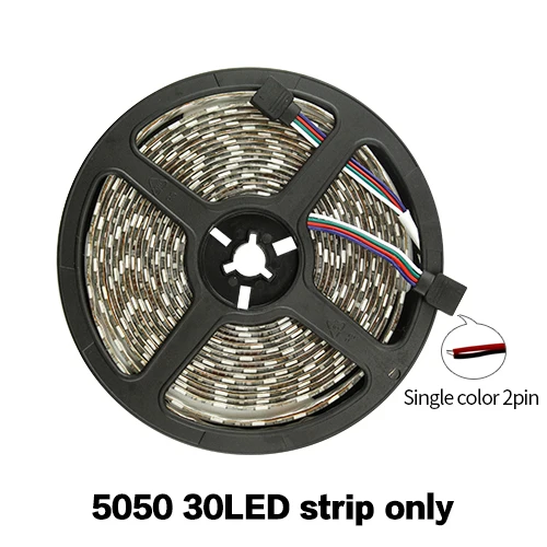 Светодиодный светильник DC 12 В RGB SMD 2835 5050 44Key с дистанционным питанием 5 м 10 м 15 м полный комплект Гибкая Диодная лента водонепроницаемый светильник ing - Испускаемый цвет: 5050 30LED Striponly