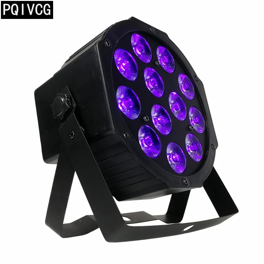 6 в 1 светодиодные лампы RGBWA + UV 12x18 Вт плоские dmx512 освещение для дискотеки
