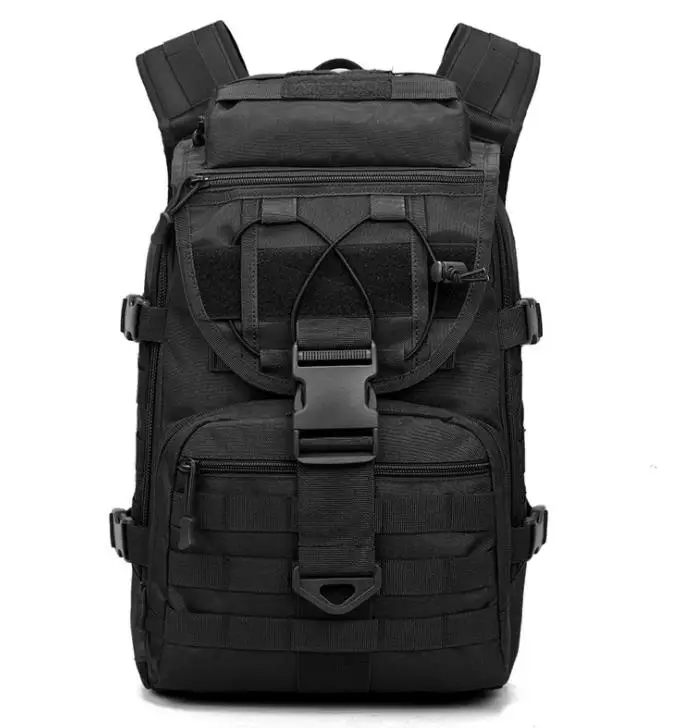 Black Хит, Тактический Рюкзак Molle, военный рюкзак, нейлоновый водонепроницаемый армейский рюкзак, для спорта на открытом воздухе, кемпинга, туризма, рыбалки, охоты, сумка - Цвет: Black