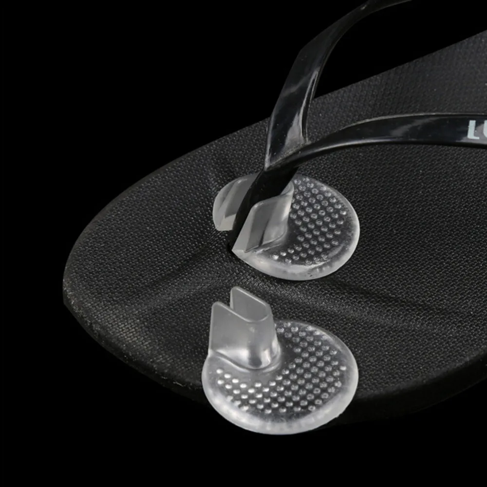 

1 Pair Transparent Gel Insole Flip flop Sandals Toe Separator Massage Shoes Inserts shoe-pad Cushion
