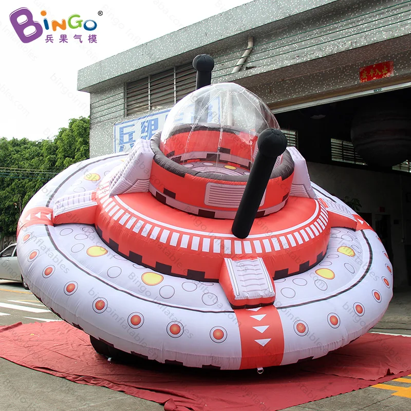 

Customized 5 meters diameter large UFO inflatables / big inflatable UFO / digital printing air-blown UFO for decoration toys