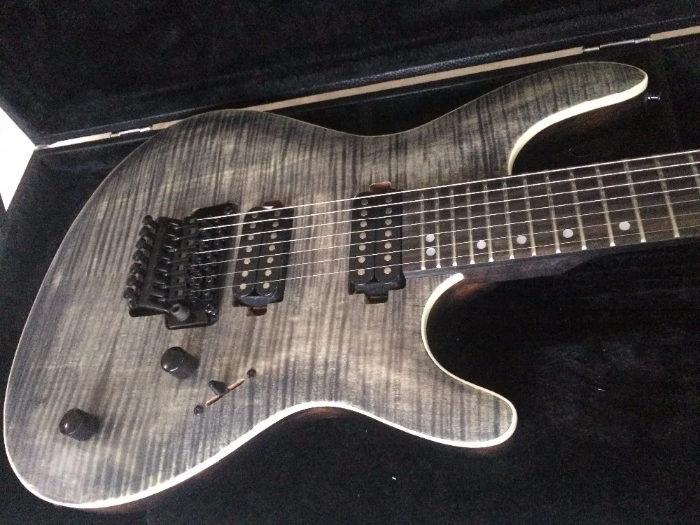 Mayones Setius Floyd rose Электрогитара с пламенем клен болт для тела на necl Ebony Mayomes custom