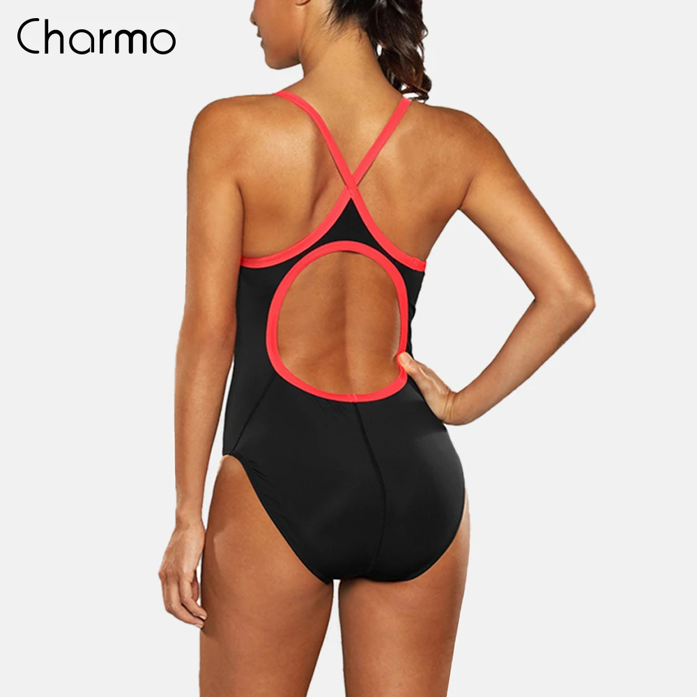 Charmo цельный женский спортивный купальные Костюм купальник тренировочный костюм