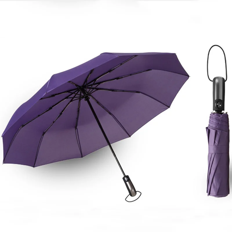 

Auto Luxury Big Windproof Umbrellas Men Frame Windproof 10K Parasol Wind Resistant Three Folding Automatic Umbrella Rain Women