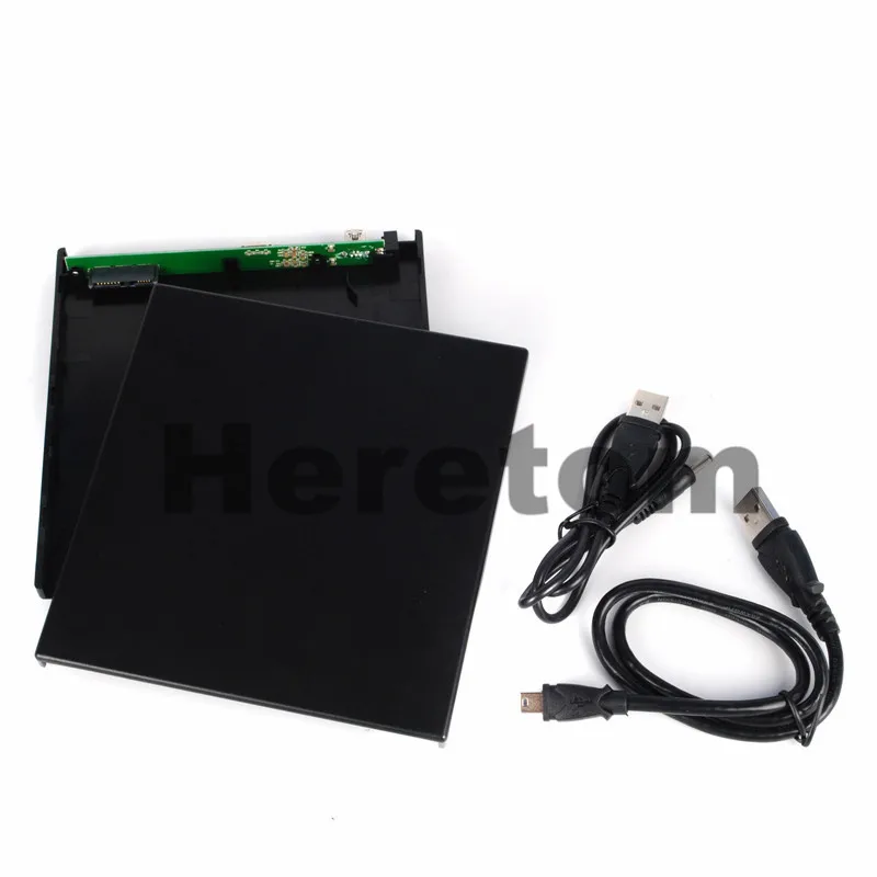 Heretom ABS USB 2 0 SATA на мм 12 7 Внешний оптический привод Корпус для ноутбука привод|Боксы