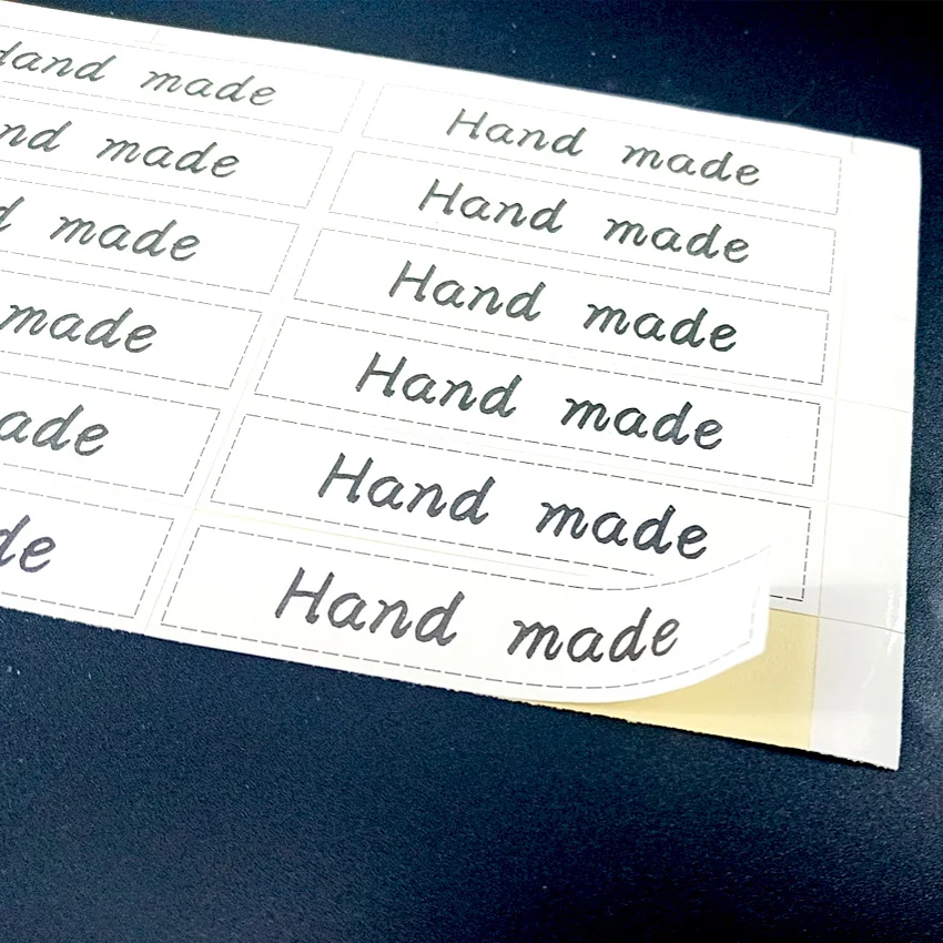 1800pcs/pack Simple Rectangular white Hand made Long Seal Sticker DIY For Party Gift Handmade Sealing | Дом и сад
