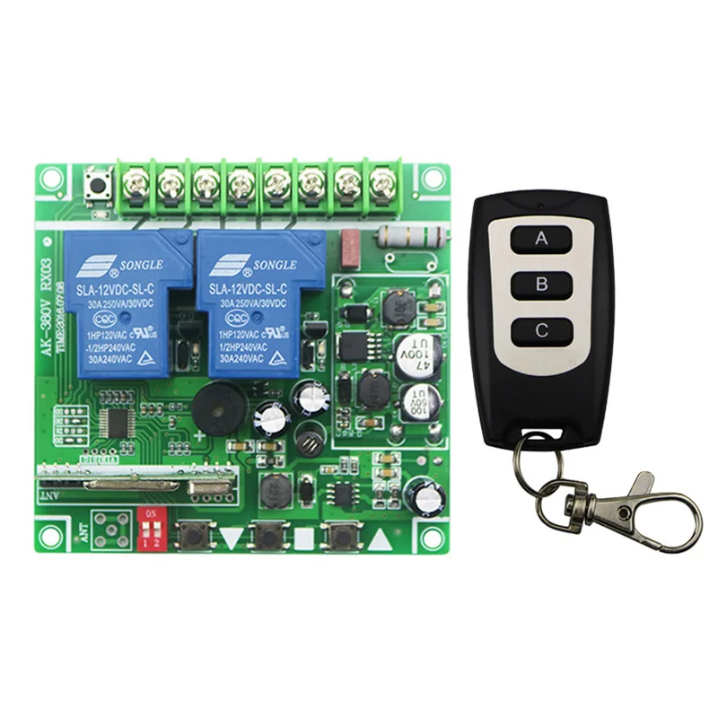 

DC 12V 24V 36V 48V 10A 2CH RF Wireless Remote Control switch 1 * Receiver & 1* Transmitter Garage door/shutter/radio