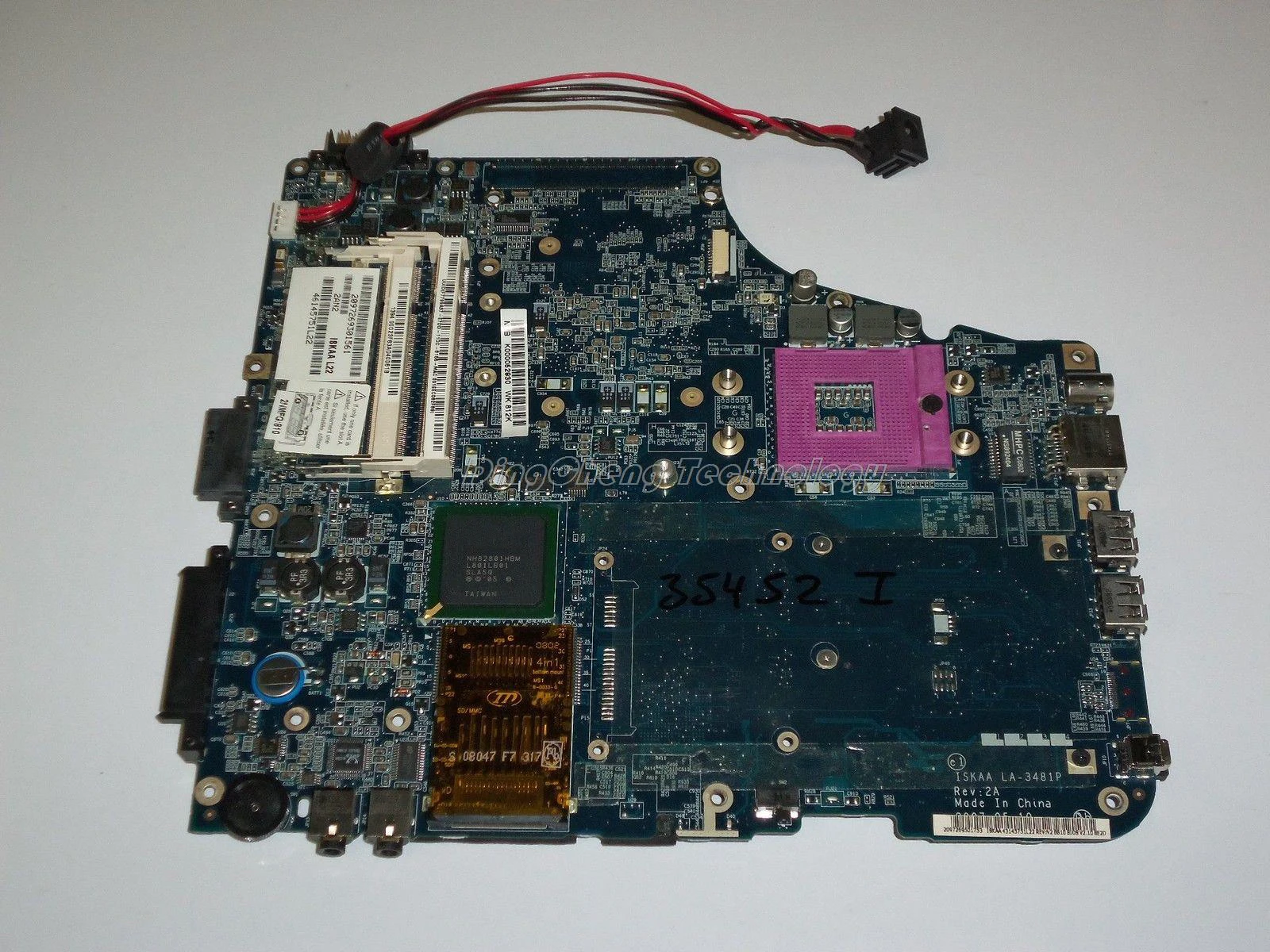 Материнская плата для ноутбука Toshiba Satellite A200 A205 K000052930 ISKAA LA-3481P GM965 DDR2 интегрированная видеокарта