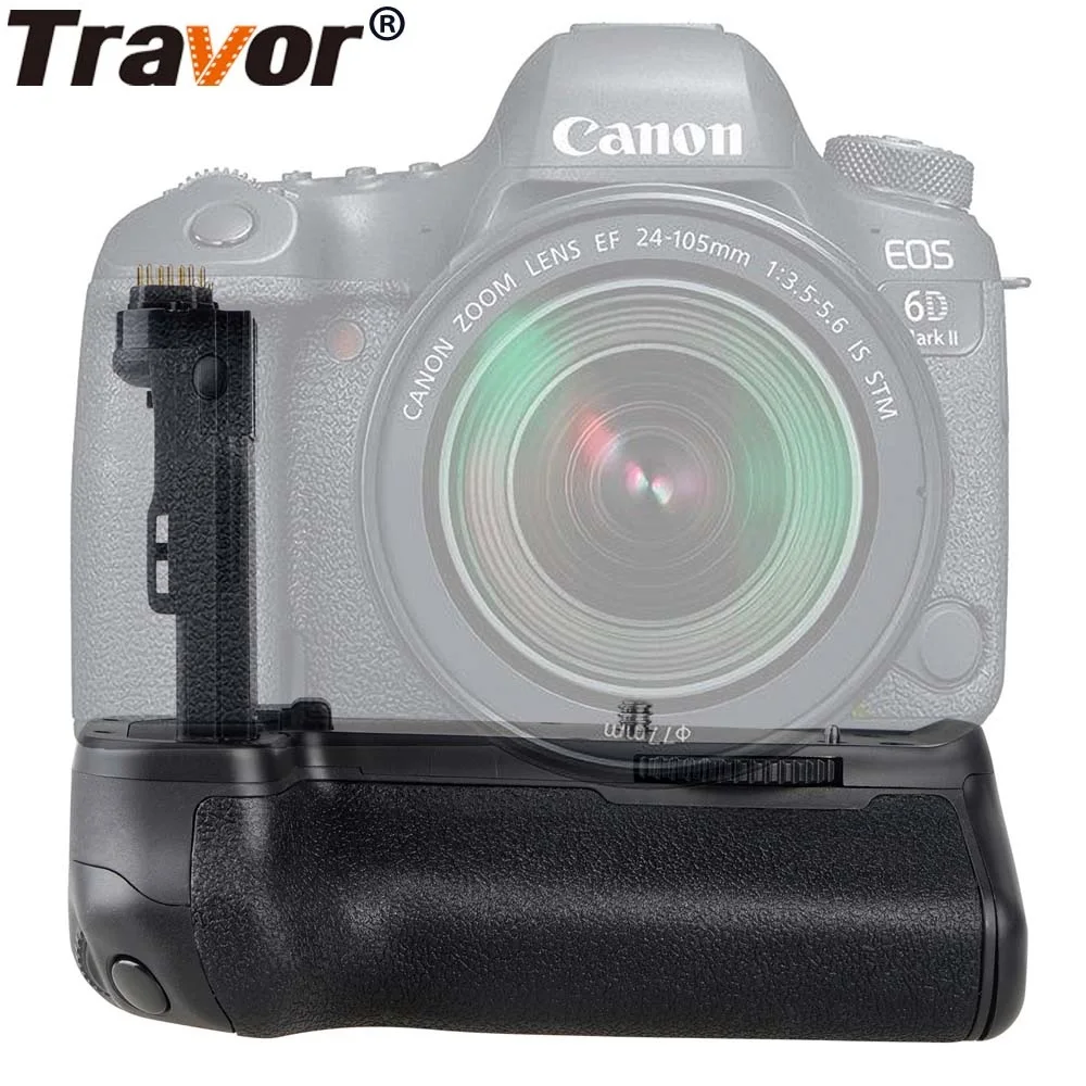 Travor Камера Вертикальная Батарейная ручка для Canon 6D Mark II 6D2 аккумулятор dslr ручка Замена BG-E21 работа с LP-E6 батареей