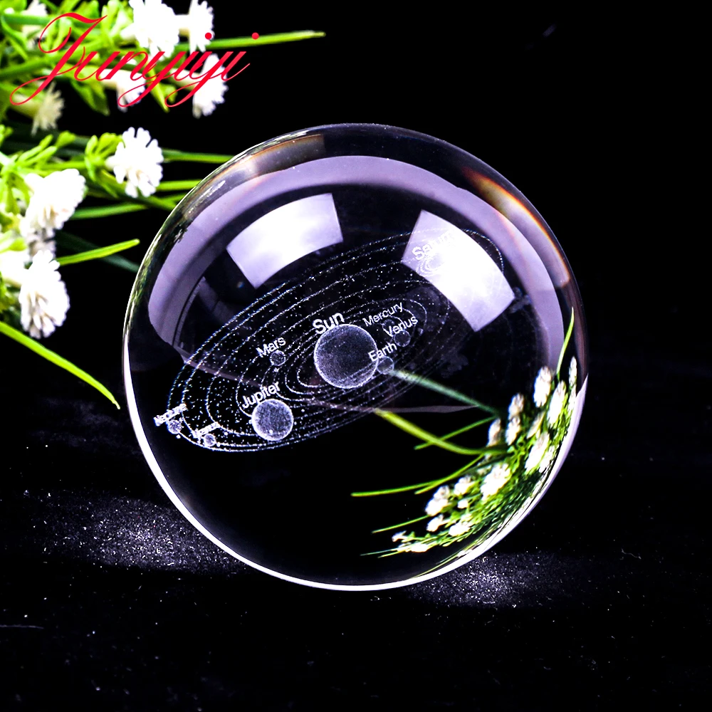 3D Глобус стеклянный шар планеты Земля модель солнечная система хрустальный