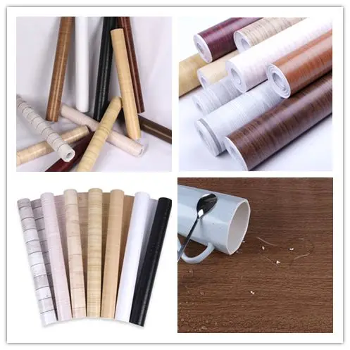 Настенные виниловые обои с текстурой древесины самоклеящиеся водонепроницаемые