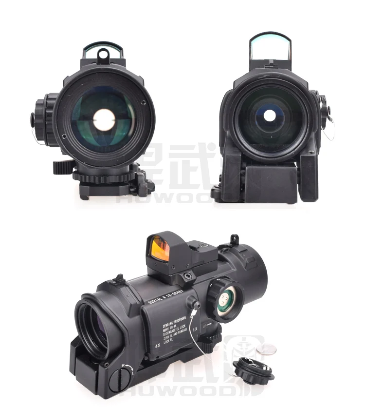 Holy warrior Tactical DR БЫСТРЫЙ съемный 1X-4X Регулируемый двойной ролевой красный точечный прицел страйкбольный прицел для охоты