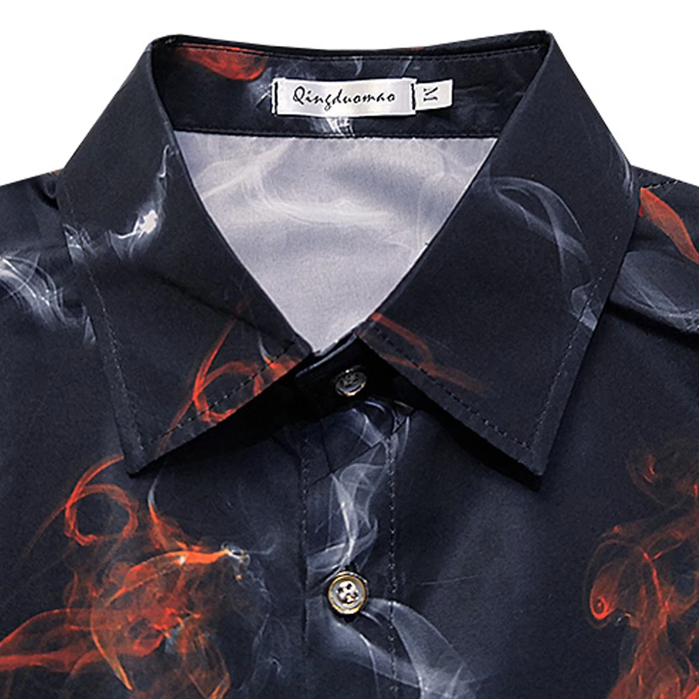 Бренд 2018 г. Новые летние модные мужские рубашки с коротким рукавом топы 3D