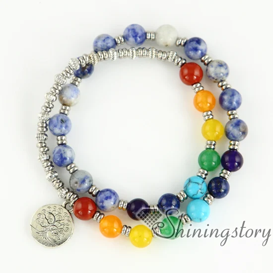 7 Чакра Ювелирные изделия Исцеление ювелирные счастливый браслет Карма