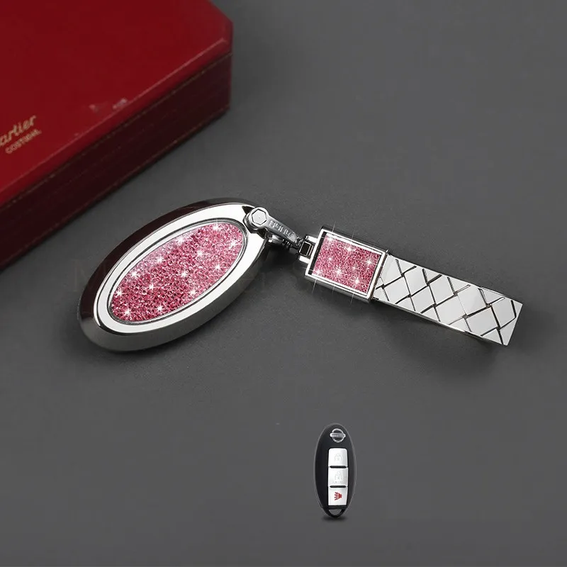 

Car Key Case Special Diamond Shell For Nissan Infiniti G25 G37 JX35 Q50/L Q60/S Q70L QX50 QX60 QX70 EX FX JX G/M with Keychain