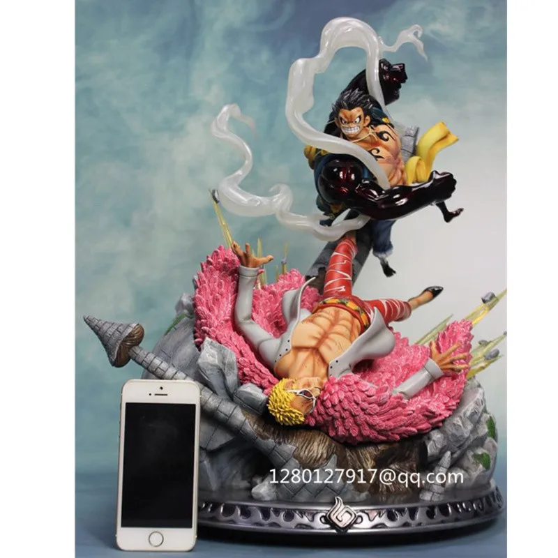 Статуя один кусок четвертое снаряжение Обезьяна D Луффи против donquixote doflamingo полная длина портрет предел анимационная фигурка GK игрушка P1166