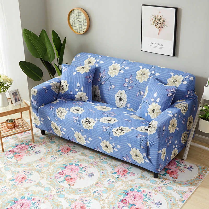 Living Room Decor Spandex Elastic Polyester Sofa Cover Starry Sky Tropical Plants Floral Slipcovers All-inclusive Couch | Дом и сад