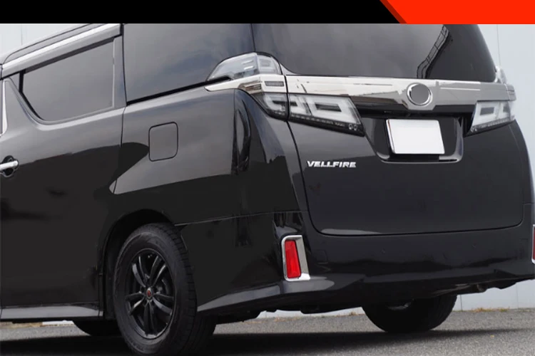 ABS Chrome Exterior Rear Tail Light Fog Lamp Decorative Trims Protector 2Pcs For Toyota Alphard AH30 Vellfire