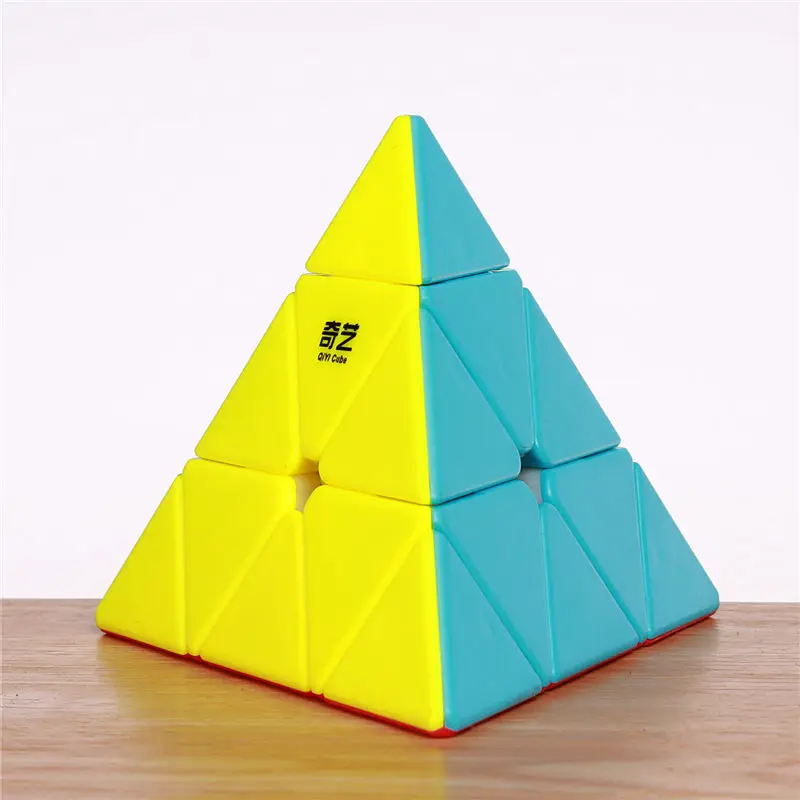 QIYI Pyramidcube скоростной магический куб Наклейка Без пазла твист кубики пирамиды