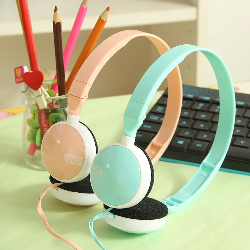 2016 Милые Девушки Наушники Конфеты Цвет Складной Гарнитура 3.5 мм для Mp3 Mp4