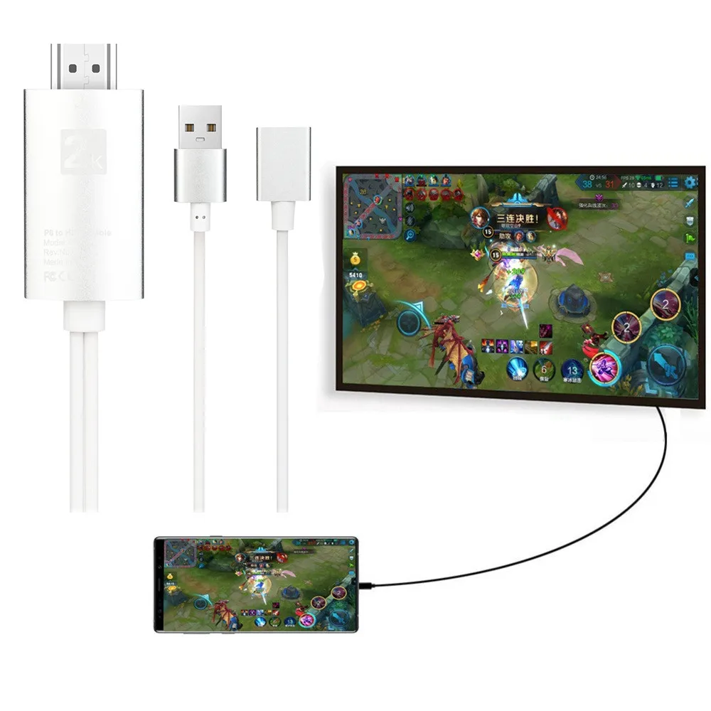 2K 1080P iOS зеркало для экрана телефона подключение к ТВ AV адаптер HDMI видео кабель