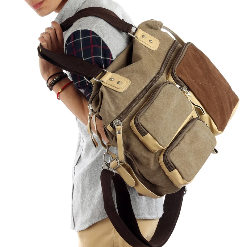 Винтажный Мужской портфель canvs из 100% хлопка в стиле ретро мужская сумка тоут для