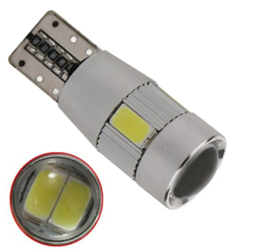 2 шт. 5630 Светодиодный автомобильный светильник 6 SMD HID боковой клиновидный