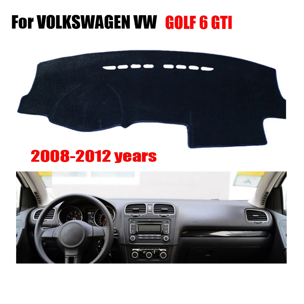 

FUWAYDA Car dashboard covers For VOLKSWAGEN VW GOLF 6 /GOLF 6 GTI 2008-2012 left hand drive dashmat car pad dash cover auto