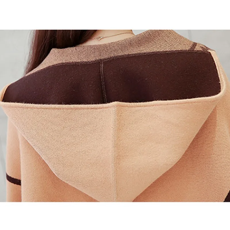 Женский свободный вязаный кардиган MIND FEET толстая шаль с рукавом летучая мышь