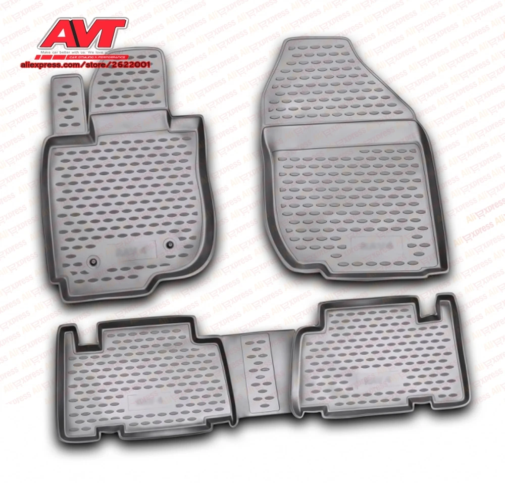Коврики для Toyota Rav4 2006 2010 резиновые коврики Нескользящие аксессуары салона