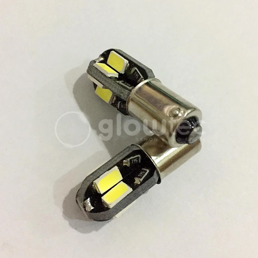 GLOWTEC 2 шт. CANBUS T10 BA9S T4W 8SMD 4 Вт Автомобильные светодиодные габаритные огни s белые