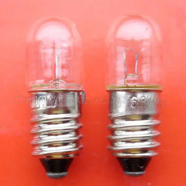 Бесплатная доставка! Миниатюрная лампочка 6 3 в 1 Вт E10 T10x28 A503|miniature light bulb|6.3v bulbminiature